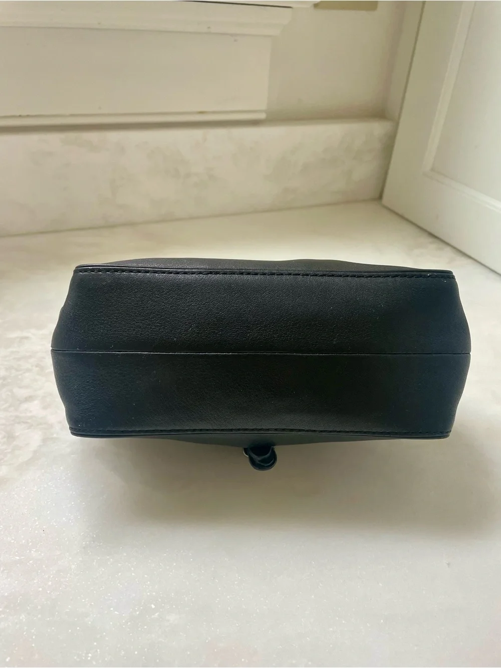 Cole Haan Black Leather Top-Handle Satchel - Sleek Everyday Mini Handbag